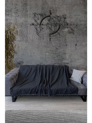 Colorful Cotton Bedsprei "Sidney" zwart