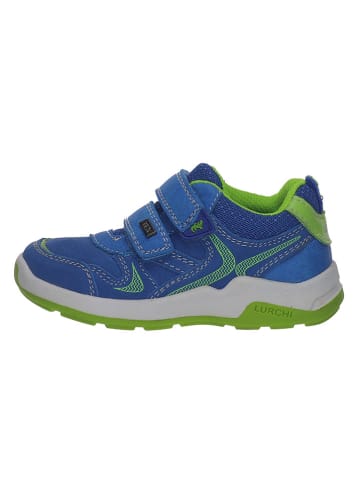 Lurchi Leder-Sneakers "Maiko-Tex" in Blau/ Grün