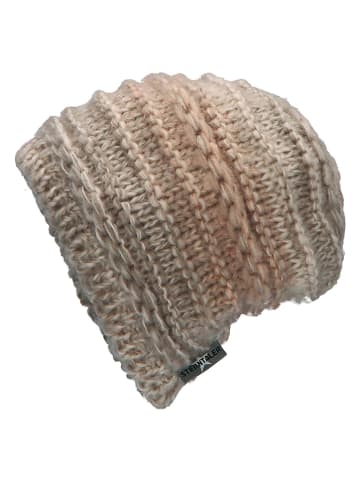 Sterntaler Dzianinowa czapka w kolorze beżowym