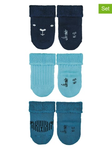 Sterntaler 3er-Set: Baby-Socken in Blau