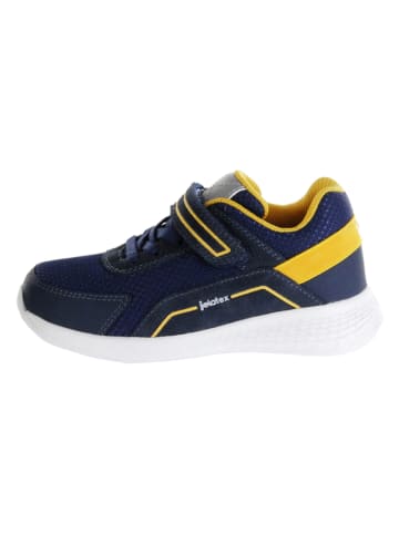 Jela shoes Leren sneakers donkerblauw/geel