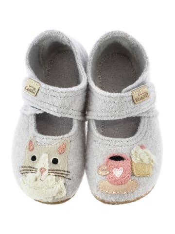 Living Kitzbühel Pantoffels "Katje & Kopje" lichtgrijs