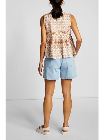 Rich & Royal Blousetop lichtbruin/crème