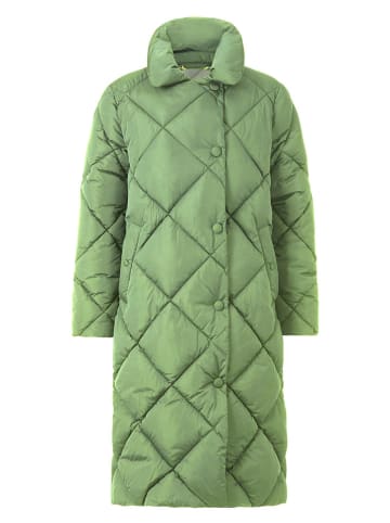 Rich & Royal Płaszcz pikowany w kolorze zielonym