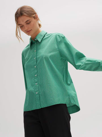 OPUS Bluzka "Fenare" w kolorze zielonym