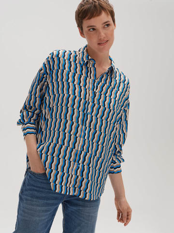 OPUS Koszula "Folise" w kolorze niebieskim ze wzorem