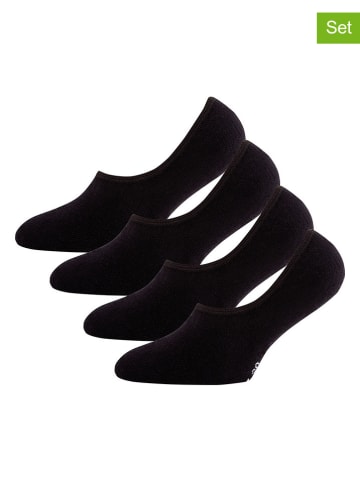 ewers Skarpety-stopki (4 pary) w kolorze czarnym