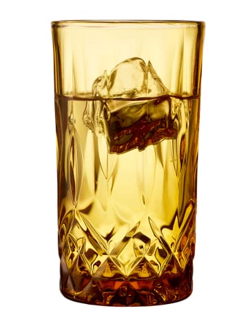 Bitz 4-delige set: glazen "Sorrento" geel - 380 ml