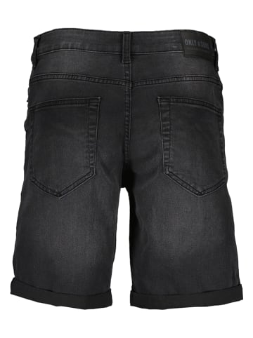 ONLY & SONS Jeans-Shorts "Ply" in Anthrazit