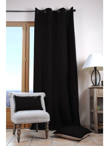 STOF France Kissen "Duo" in Schwarz - (L)30 x (B)50 cm