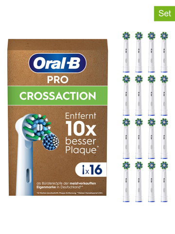 Oral-B Wymienne końcówki (16 szt.) "Pro CrossAction" w kolorze białym