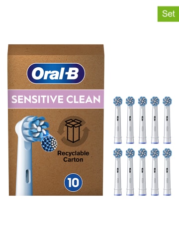 Oral-B 10er-Set: Ersatz-Bürstenköpfe "Pro Sensitive Clean" in Weiß