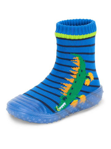 Sterntaler Abenteuer-Socken "Krokodil" in Blau