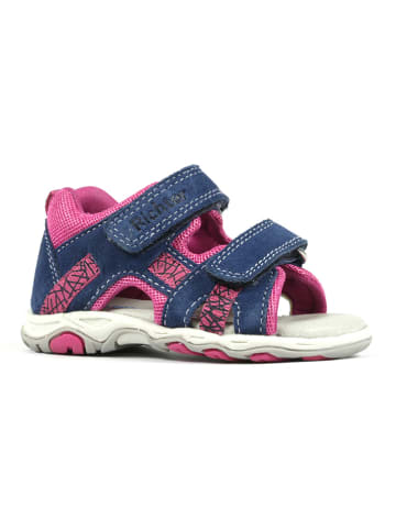 Richter Shoes Sandały w kolorze granatowo-różowym