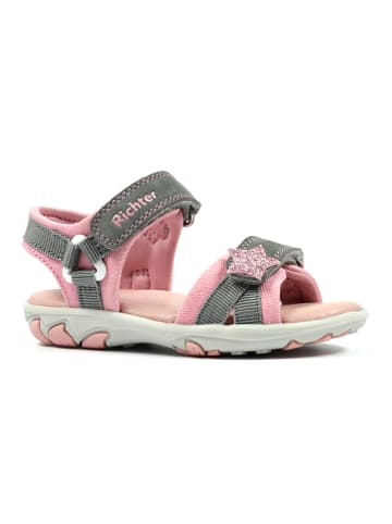 Richter Shoes Sandały w kolorze różowo-oliwkowym