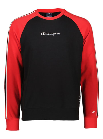Champion Sweatshirt in Schwarz/ Rot