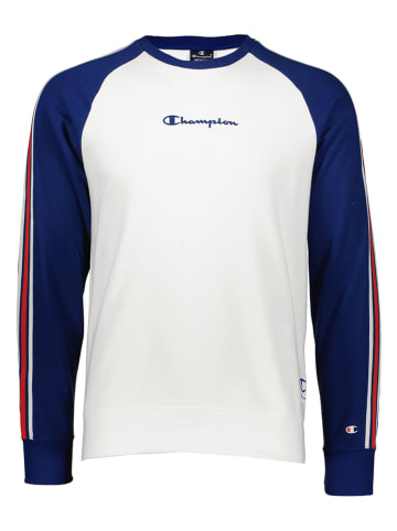 Champion Sweatshirt wit/donkerblauw