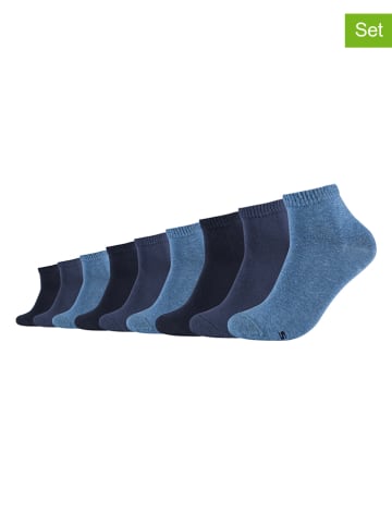 Skechers 9-delige set: sokken zwart/donkerblauw/blauw