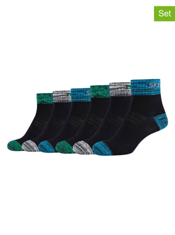 Skechers 6er-Set: Socken in Schwarz