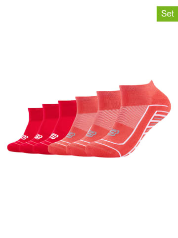 Skechers 6er-Set: Socken in Rot/ Orange