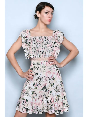 Tarifa Kleid in Rosa/ Dunkelgrün