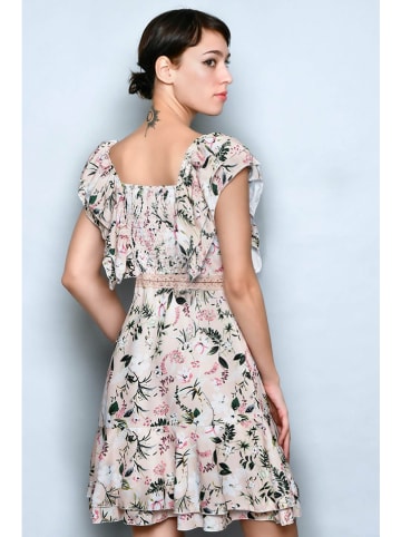 Tarifa Kleid in Rosa/ Dunkelgrün