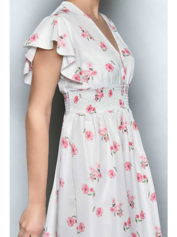 Tarifa Kleid in Rosa/ Weiß