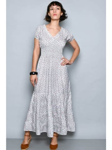 Tarifa Kleid in Weiß/ Bunt