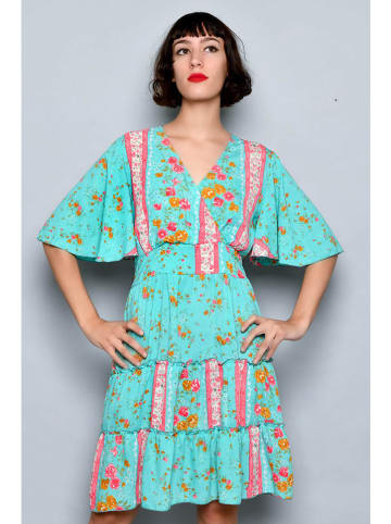 H.H.G. Sukienka w kolorze jasnoróżowo-turkusowym