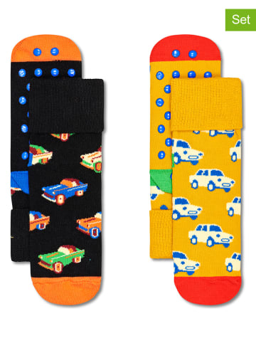 Happy Socks 2-delige set: sokken geel/zwart