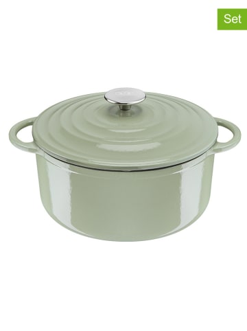 Tefal 2tlg. Set: Kochtopf in Grün - Ø 25 cm