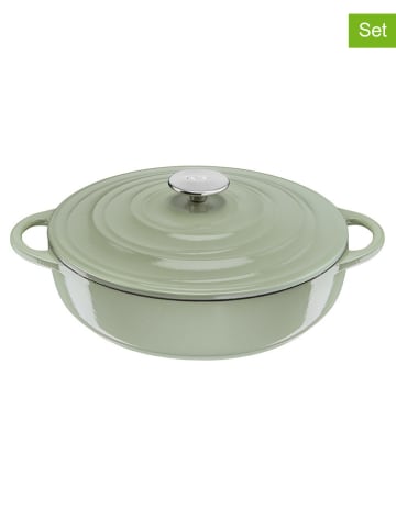 Tefal 2-delige set: serveerpan met deksel "Lov" groen - Ø 28 cm