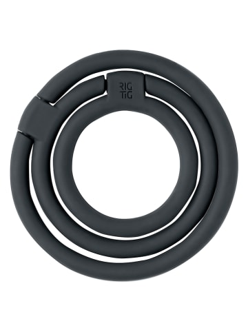 RIG-TIG Podkładka "Circles" w kolorze czarnym - Ø 13 cm