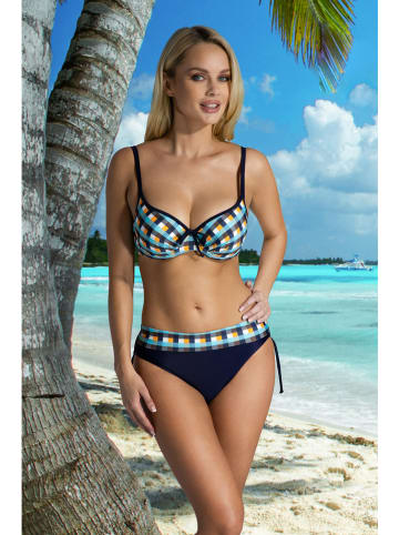 Verano Bikini "Fernanda" w kolorze granatowym ze wzorem