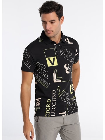 Victorio & Lucchino Koszulka polo w kolorze czarnym