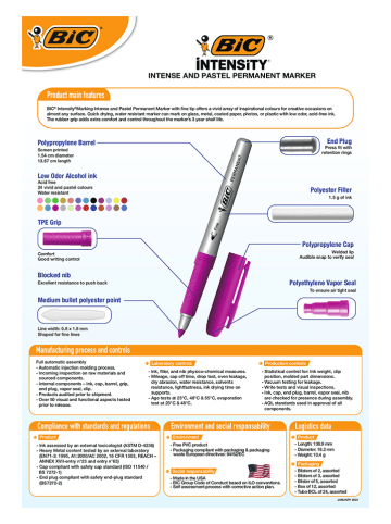 Bic Permanentmarker "Intensity" - 24 Stück