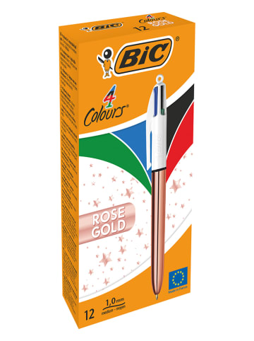 Bic Długopisy (12 szt.) "4 colours - Roségold"