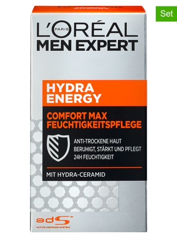L'Oréal Paris 2-delige set: gezichtscrème "Hydra Energy Comfort Max", elk 50 ml
