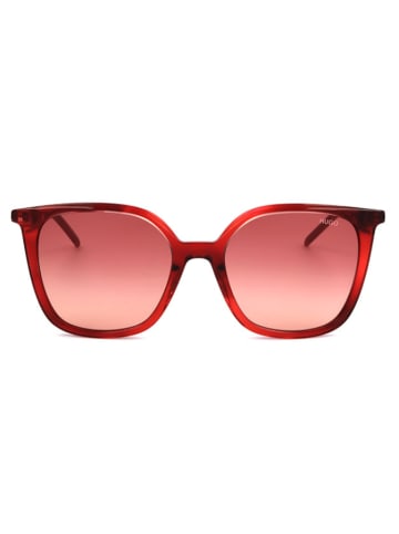 Hugo Boss Damen-Sonnenbrille in Rot/ Silber