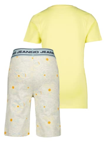 Vingino Pyjama "Wiljo" in Grau/ Gelb