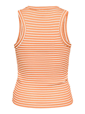 ONLY Top "Gila" w kolorze pomarańczowo-białym