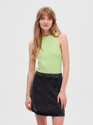 SELECTED FEMME Top w kolorze limonkowym