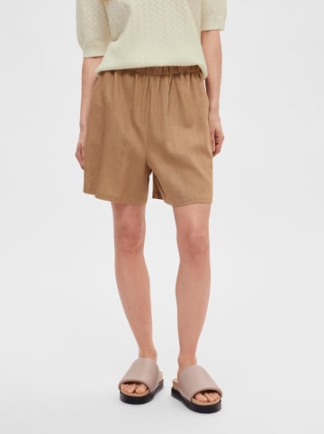 SELECTED FEMME Shorts in Hellbraun