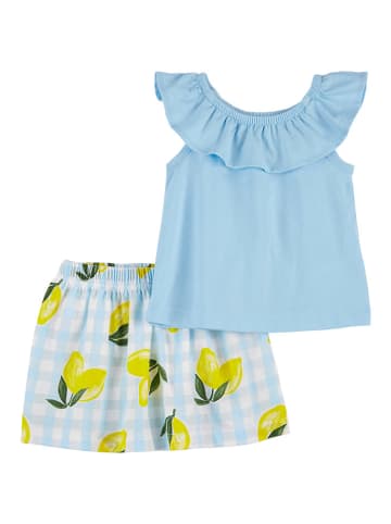 carter's 2tlg. Outfit in Blau/ Limette