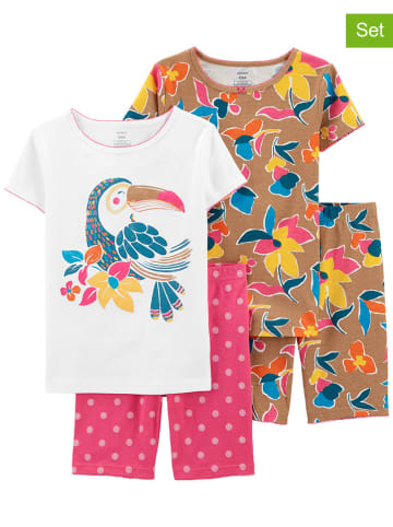 carter's 2er-Set: Pyjamas in Pink/ Orange