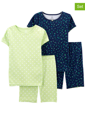 carter's Piżamy (2 szt.) w kolorze zielonym i niebieskim