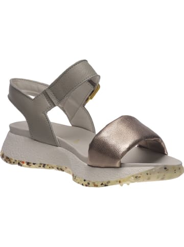 SALAMANDER Leder-Sandalen in Taupe