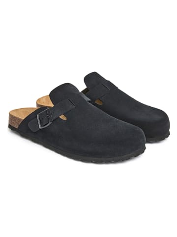 billowy Leren clogs zwart