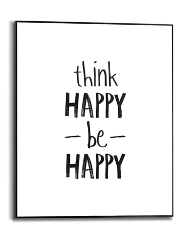 Orangewallz Druk artystyczny "Happy" w ramce - 40 x 50 cm