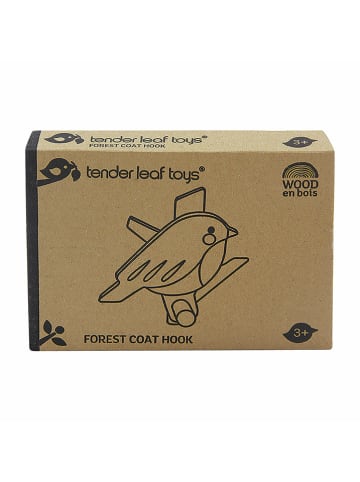 Tender Leaf Toys Garderoben-Haken "Vogel" in Natur/ Grün